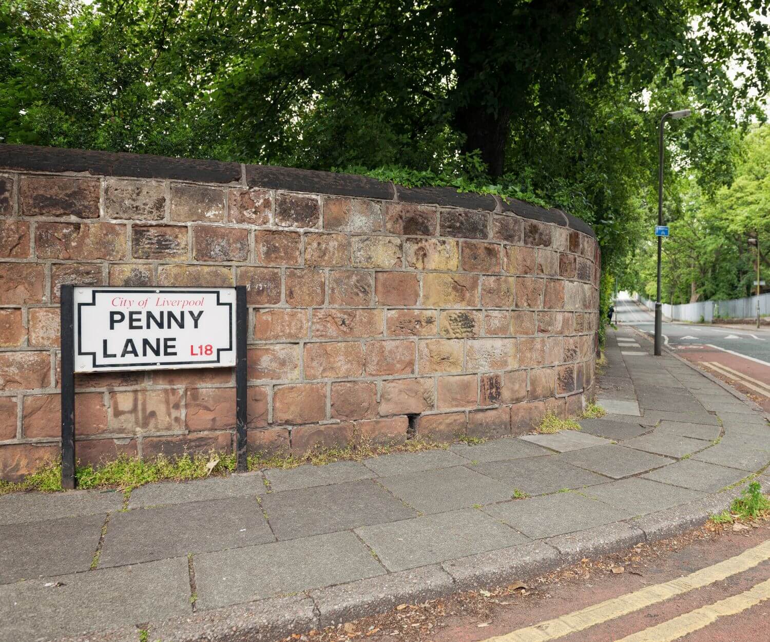 Penny Lane sign, a famous sight in Allerton, popular with Beatles fans